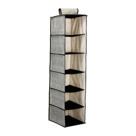 Simplify 6 Shelf Closet Organizer in Black 25427-BLACK